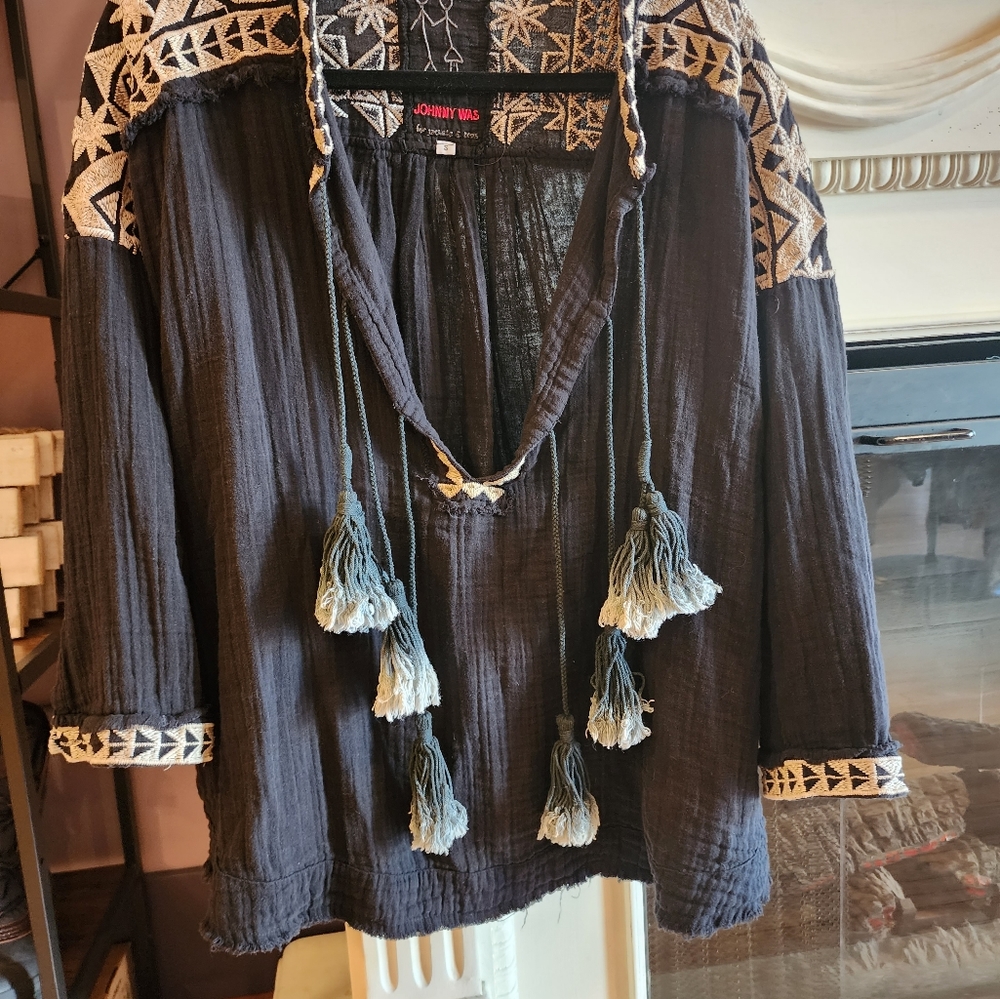 Johnny Was tassel embroidered